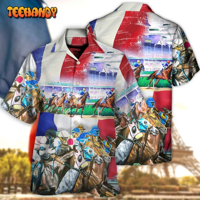 Horse France Horse Racing Amazing Seat Lover Hawaiian Shirt