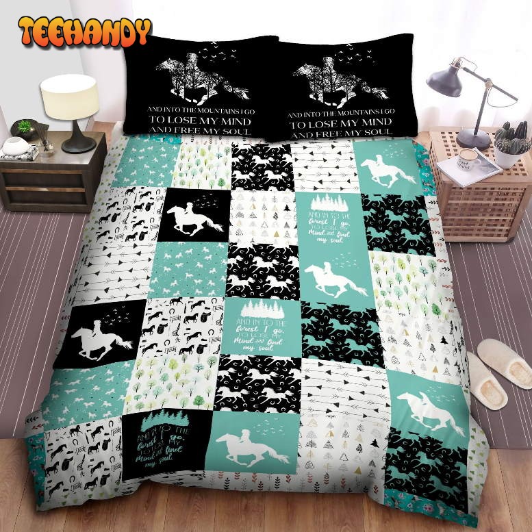 Horse Girl Into The Forest Bed Sheets Duvet Cover Bedding Sets