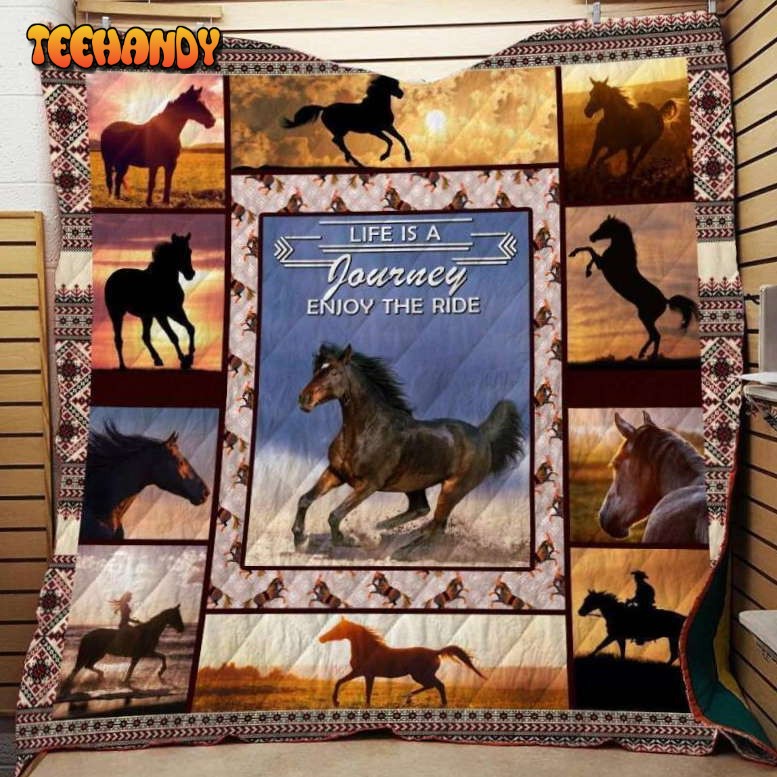 Horse Run Like Horse 3D Quilt Blanket