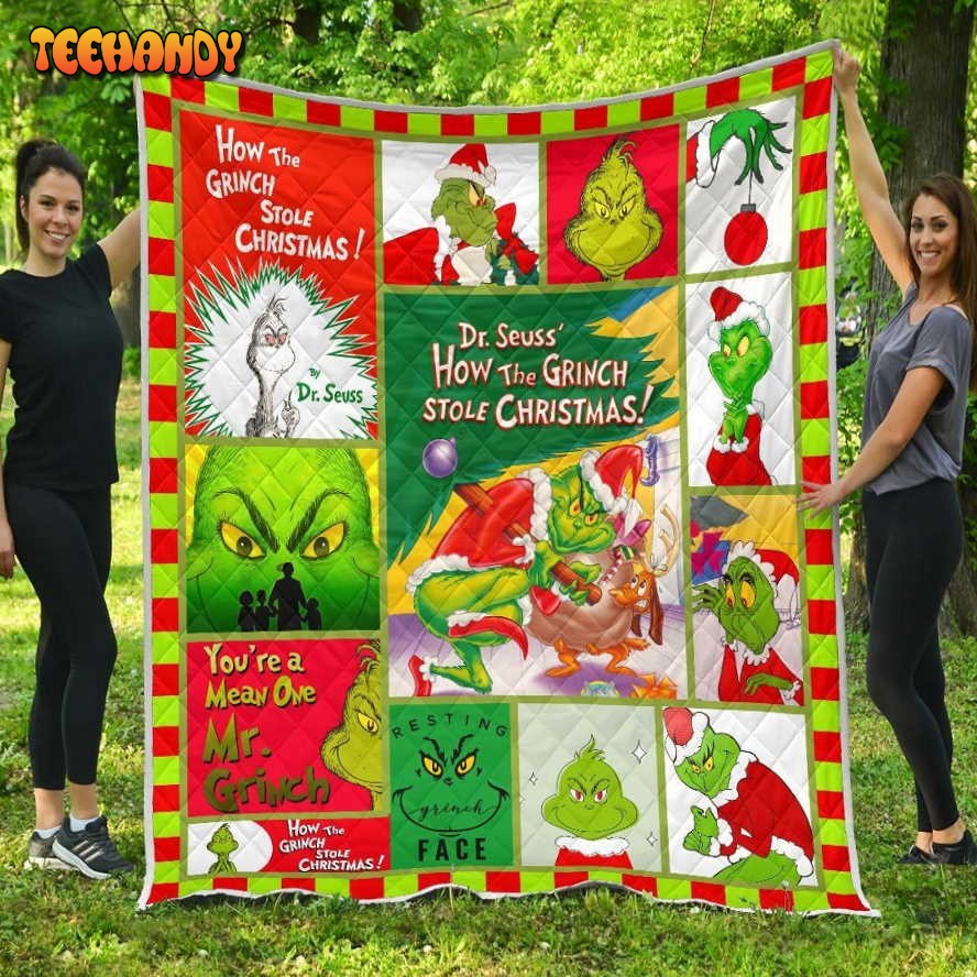 How The Grinch Stole Christmas Quilt Christmas Fleece Blanket