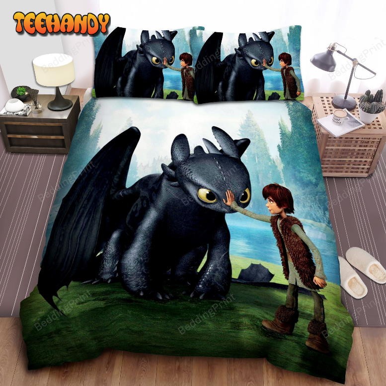 How To Train Your Dragon Hiccup Touching Toothless Bedding Sets