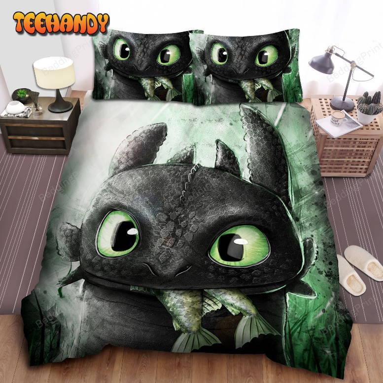 How To Train Your Dragon Toothless Eating Fishes Bedding Sets