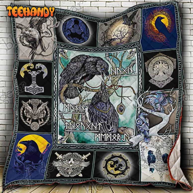 Hugin Munin, Thought Memory 3D Quilt Blanket