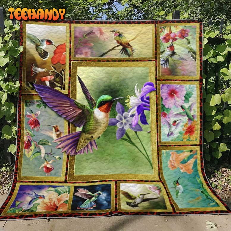 Hummingbird 3D Quilt Blanket