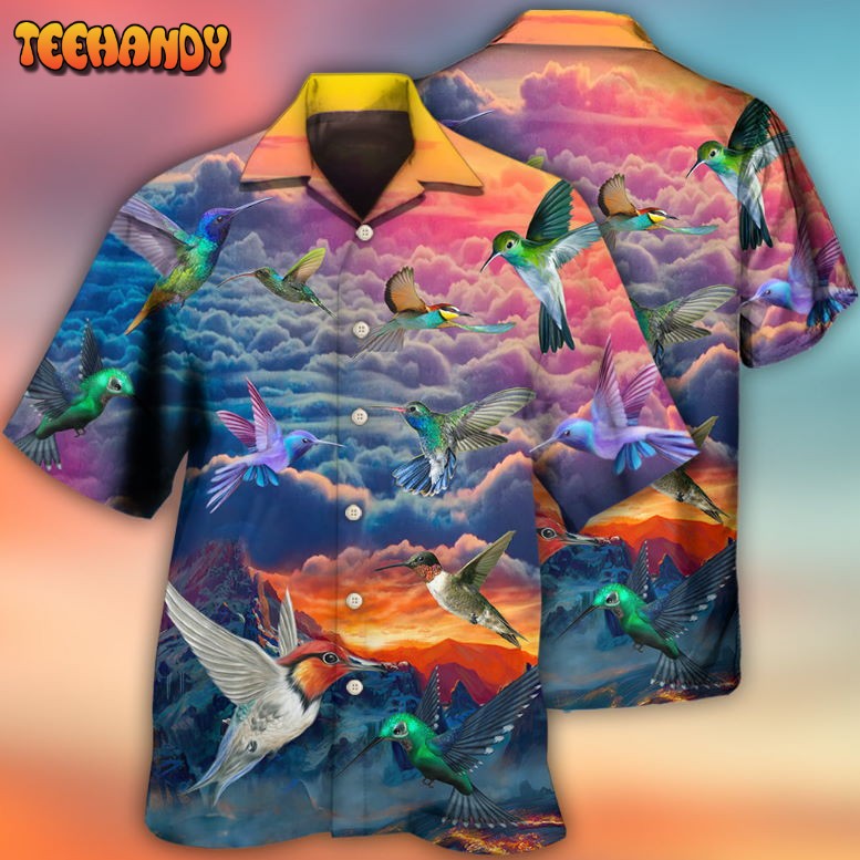 Hummingbird Amazing In The Dream Sky Hawaiian Shirt