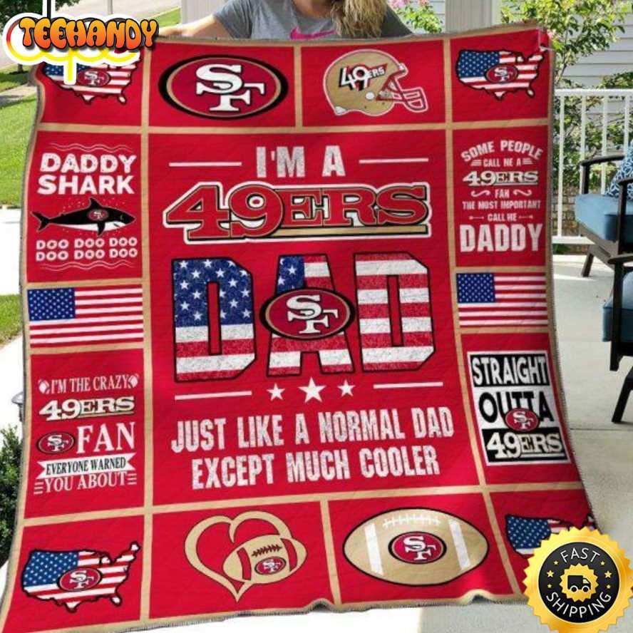 I Am 49ers Dad Football Christmas Blanket