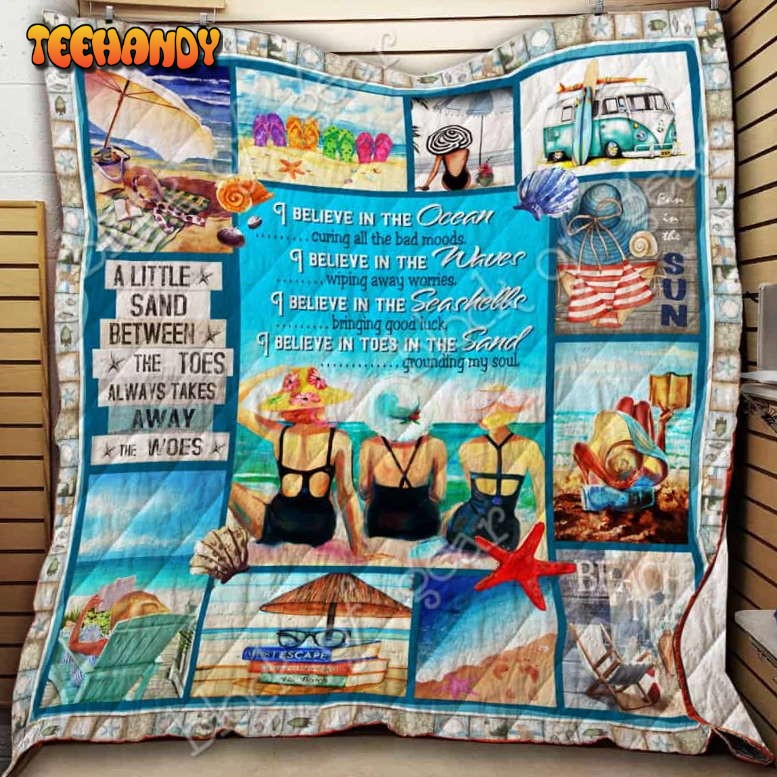 I Believe In The Ocean 3D Quilt Blanket