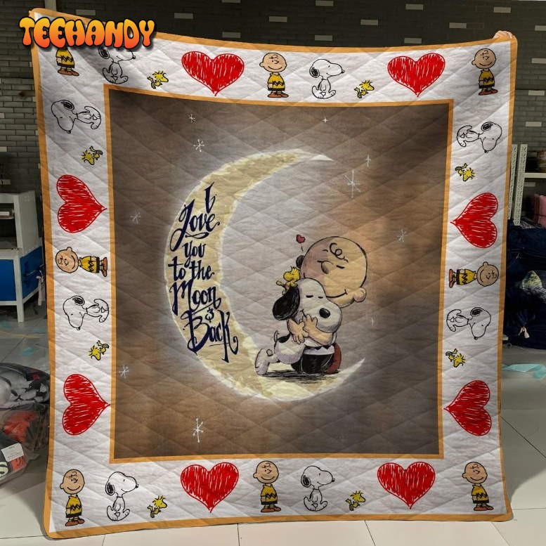 I Love You Snoopy Customize Quilt Blanket