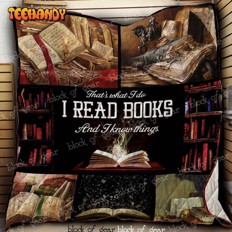 I Read Books Andknow Things 3D Quilt Blanket