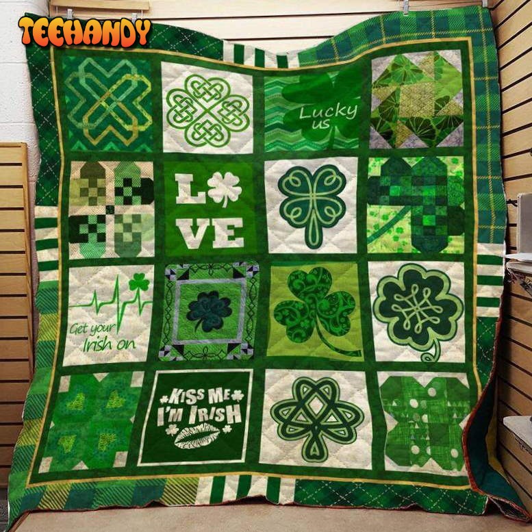 Irish St Patrick Day Lucky Us 3D Customized Quilt Blanket