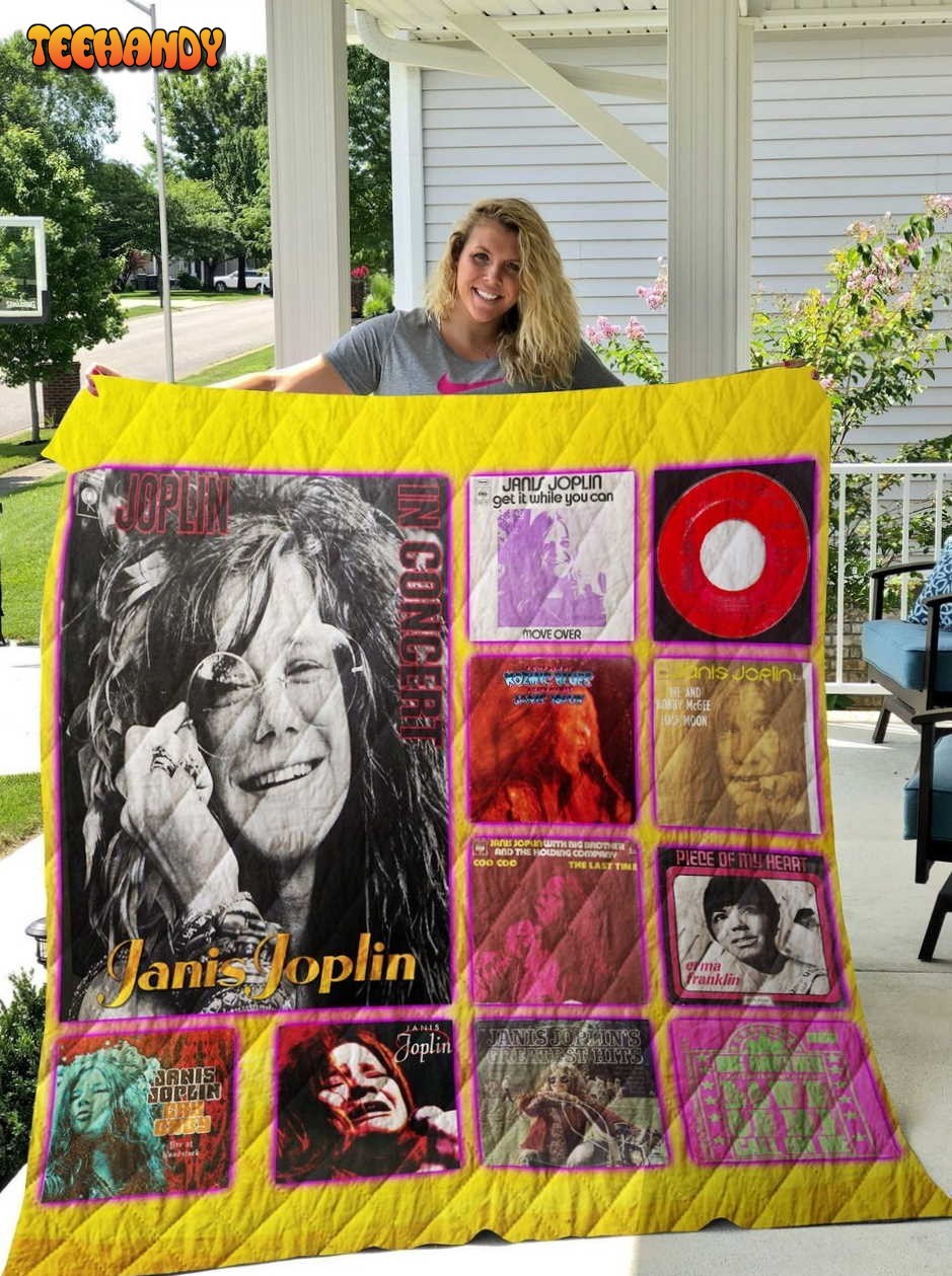 Janis Joplin Singles Quilt Blanket