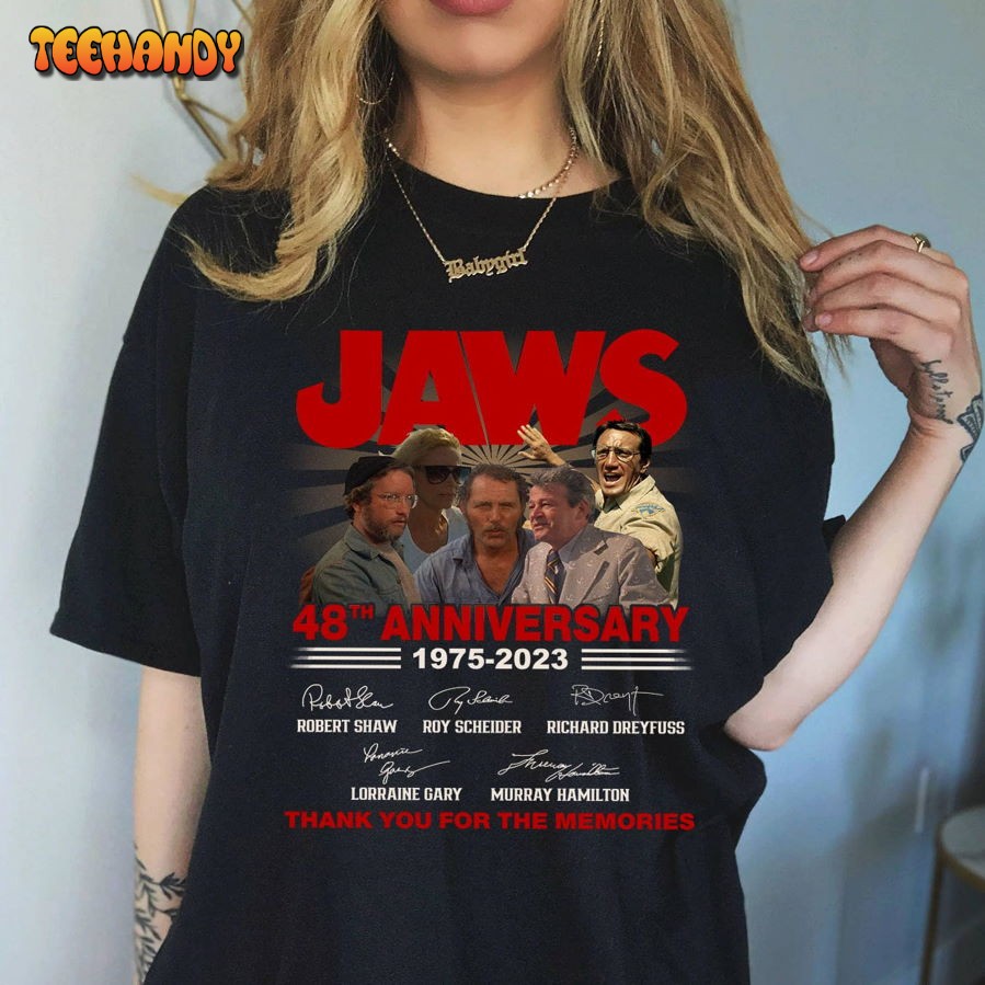 Jaws Movie Shirt Vintage Jaws Shirt Jaws 48th Anniversary T-shirt