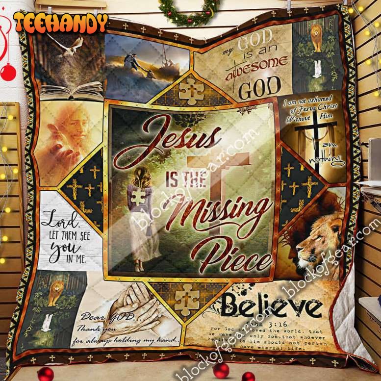 Jesus Is The Missing Piece 3D Quilt Blanket