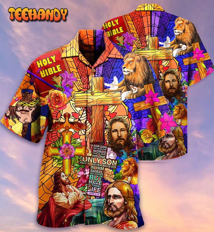 Jesus Lion And Flowers Cool Hawaiian Shirt