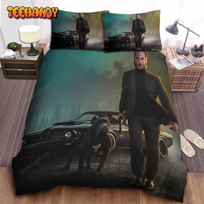 John Wick Dog Car Bed Sheets Duvet Cover Bedding Sets