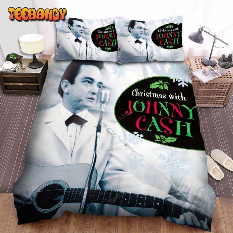 Johnny Cash Christmas With Johnny Cash Album Cover Bedding Sets