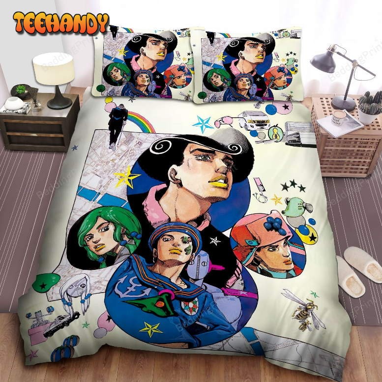 Jojo Bizarre Adventure Characters Bed Sheets Duvet Cover Bedding Sets