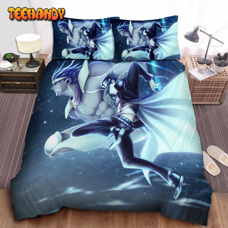 Jojo Bizarre Adventure Jotaro Kujo and Stars Duvet Cover Bedding Sets