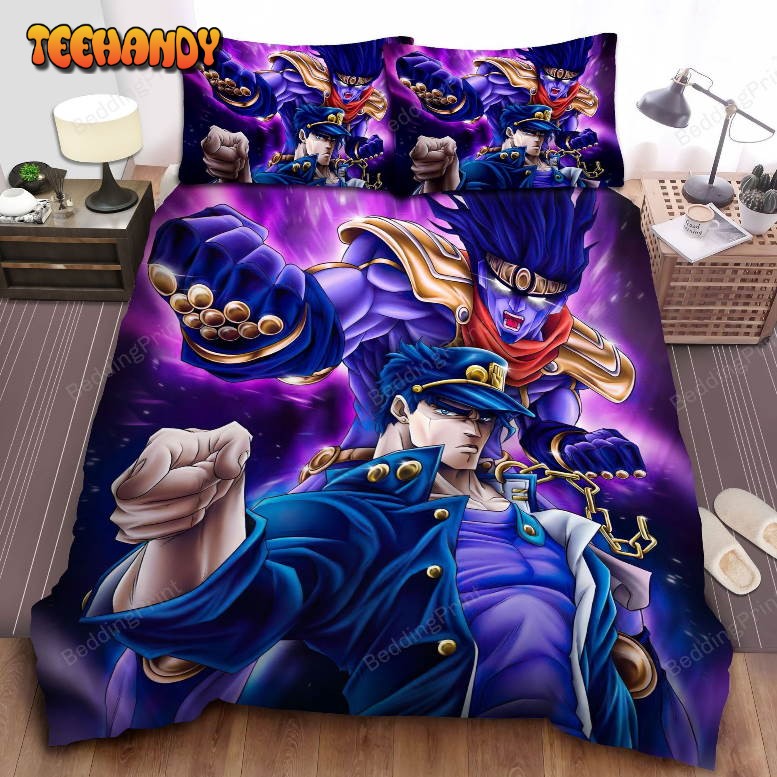 Jojo Bizarre Adventure Jotaro Kujo Iconic Pose Spread Bedding Sets