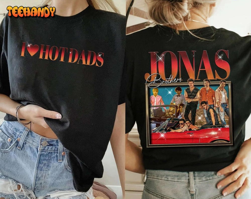 Jonas Brothers  I Love Hot Dads Tour 2023 Double Side Shirt