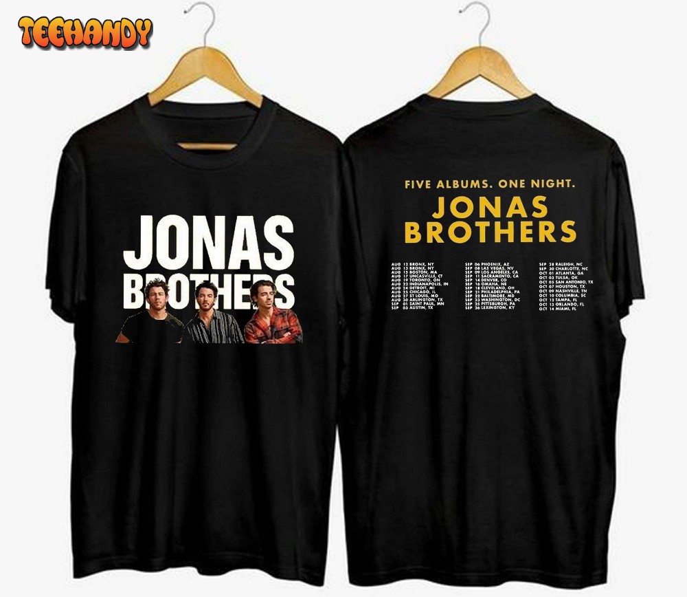 Jonas Brothers Tour 2023 Shirt, Jonas Brothers Five Albums One Night Tour Trending Shirt