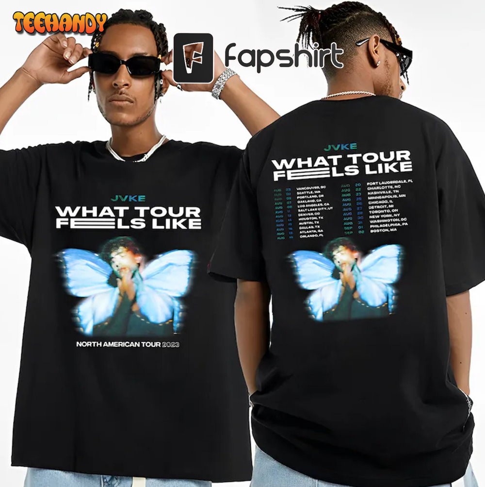 JVKE What Tour Feels Like 2023 Tour Double Side Shirt