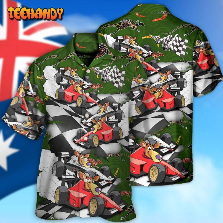 Kangraroo Racing Formula One Car Racing Australian Vibe 1 Hawaiian Shirt