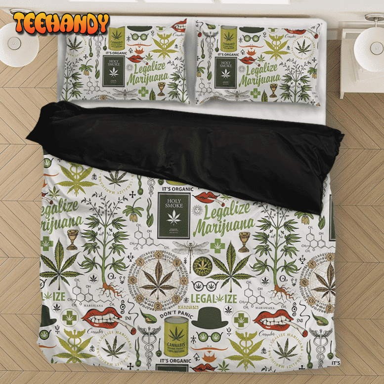 Legalize Marijuana Seamless Pattern Dope Art Bedding Set