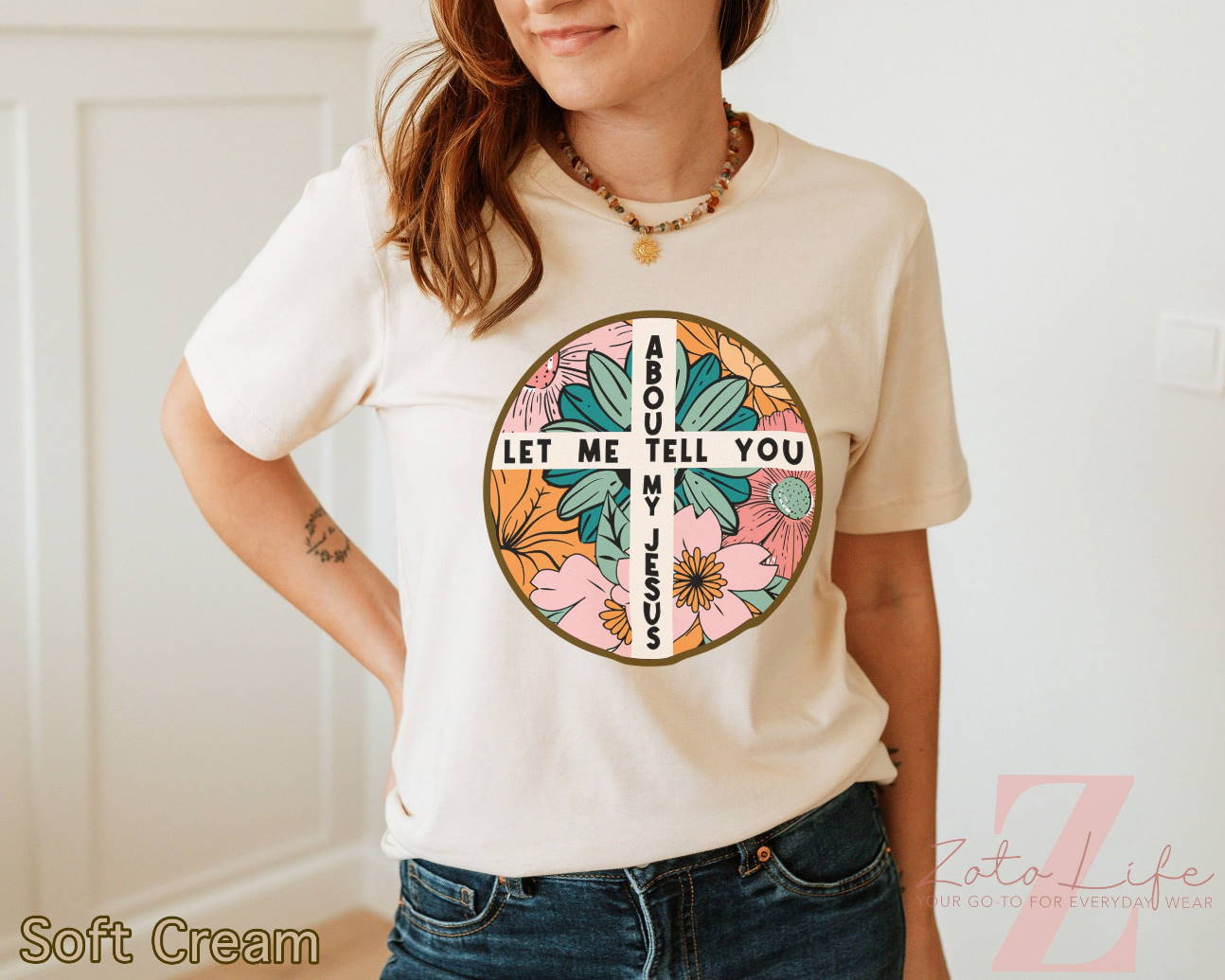 Let Me Tell You About My Jesus, Easter Floral Christianity Shirt