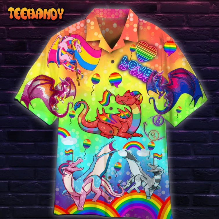 Lgbtq Dragon Pride Month Hawaiian Shirt, Pansexual Hawaiian Shirt