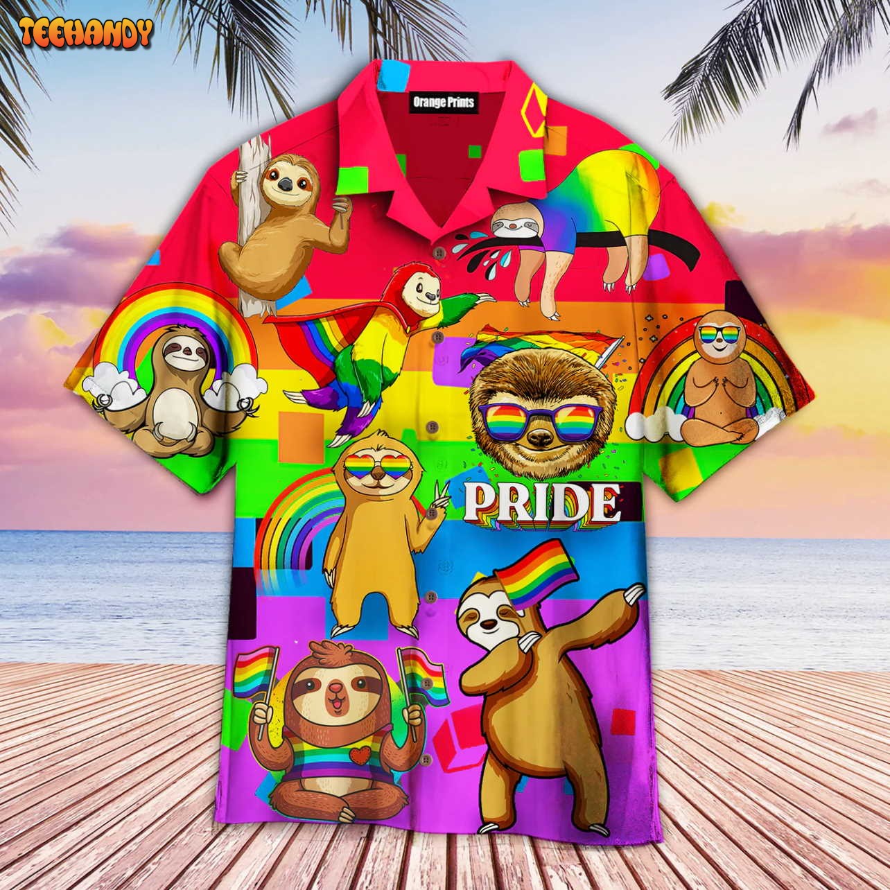 Lgbtq Sloth Pride Month Hawaiian Shirt Pride Animal Hawaiian Shirt