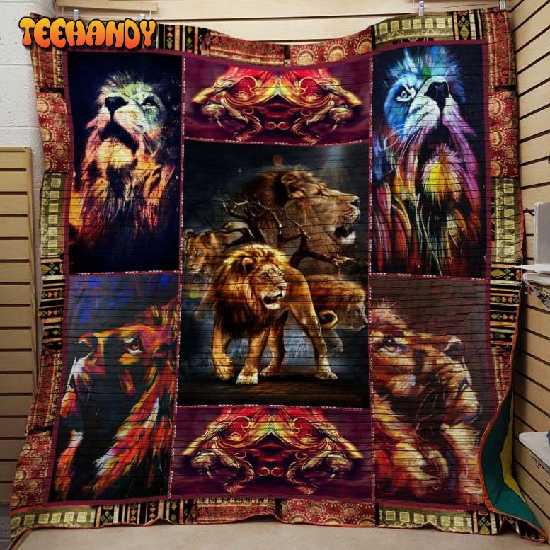 Lion 3D Customized Quilt Blanket