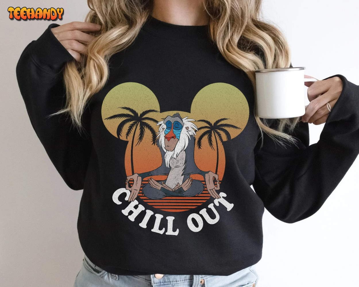 Lion King Rafiki Chill Out Meditation Sunset Shirt