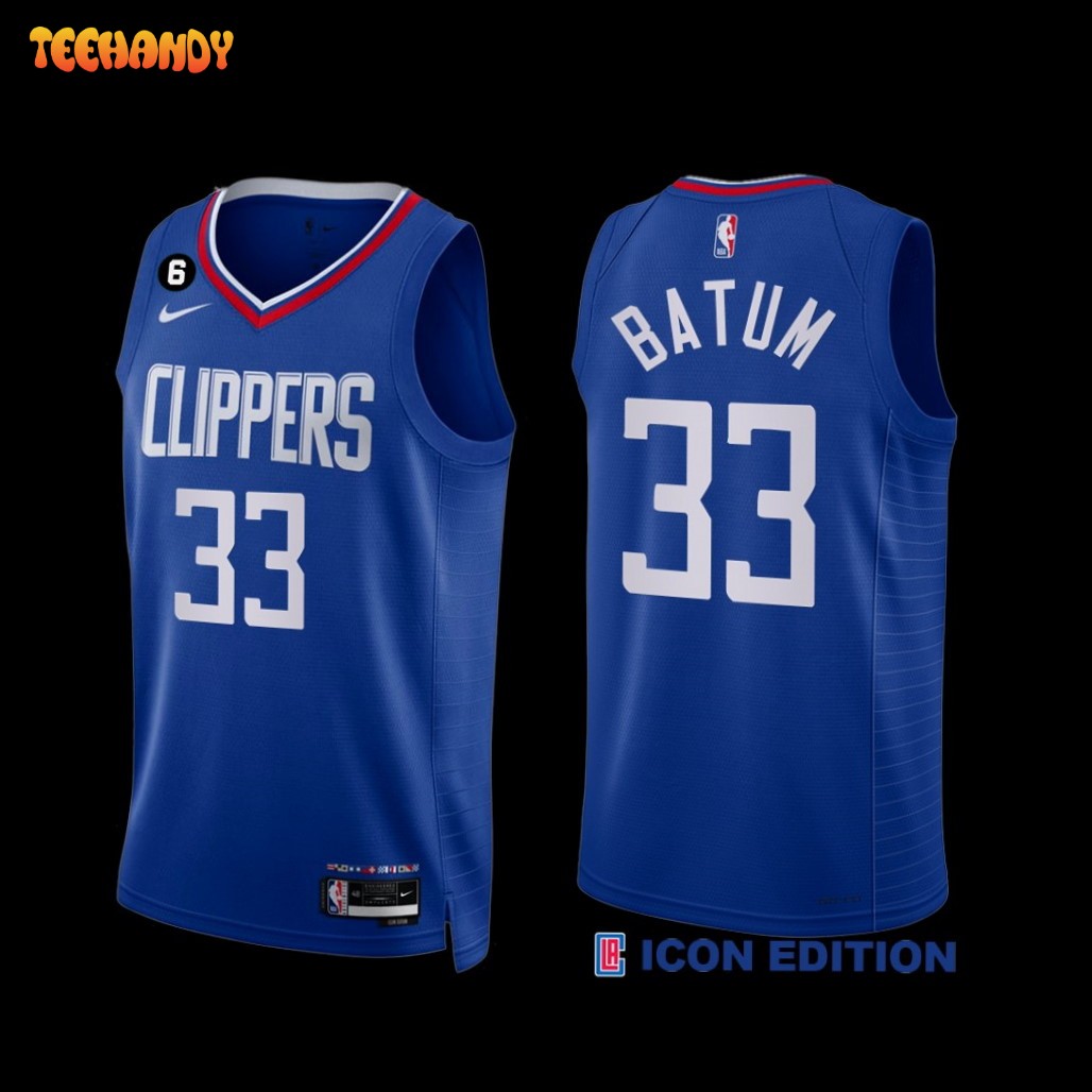 Los Angeles Clippers Nicolas Batum 2022-23 Icon NO.6 Patch Jersey