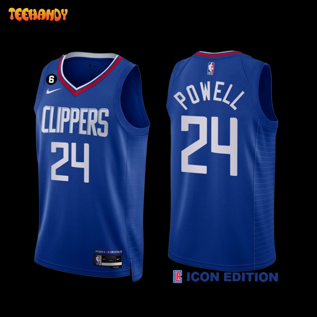 Los Angeles Clippers Norman Powell 2022-23 Icon NO.6 Patch Jersey