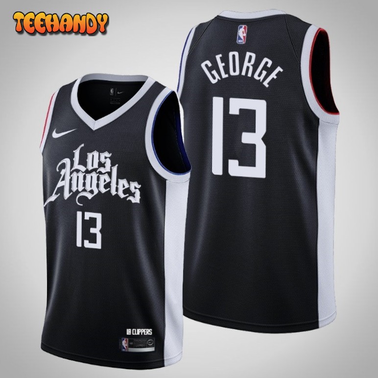 Los Angeles Clippers Paul George 2021 City Black Jersey