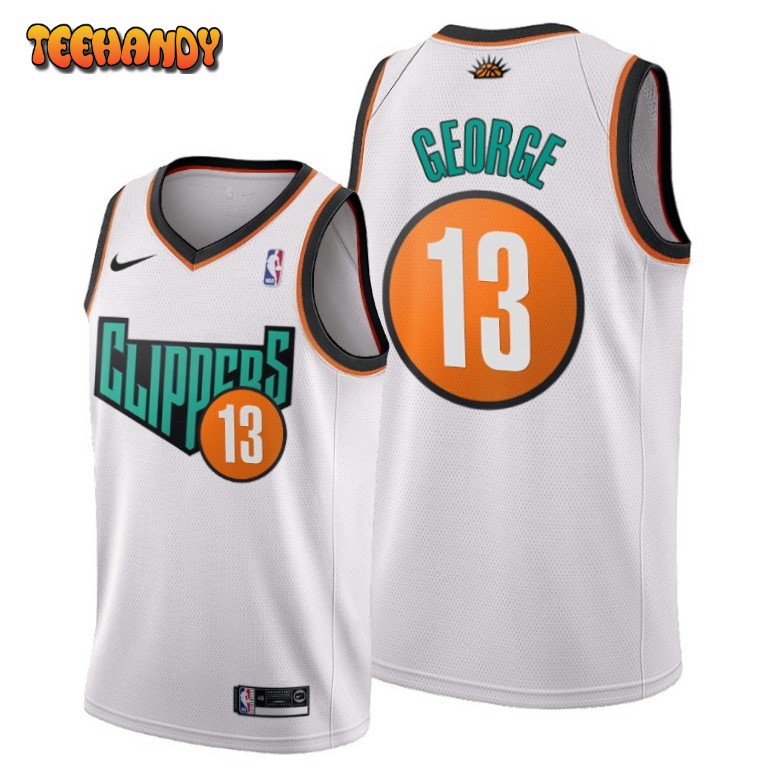 Los Angeles Clippers Paul George White 1993 Throwback Jersey