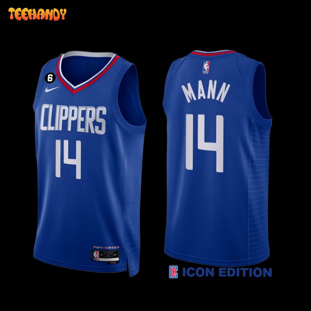 Los Angeles Clippers Terance Mann 2022-23 Icon Edition NO.6 Patch Jersey Royal