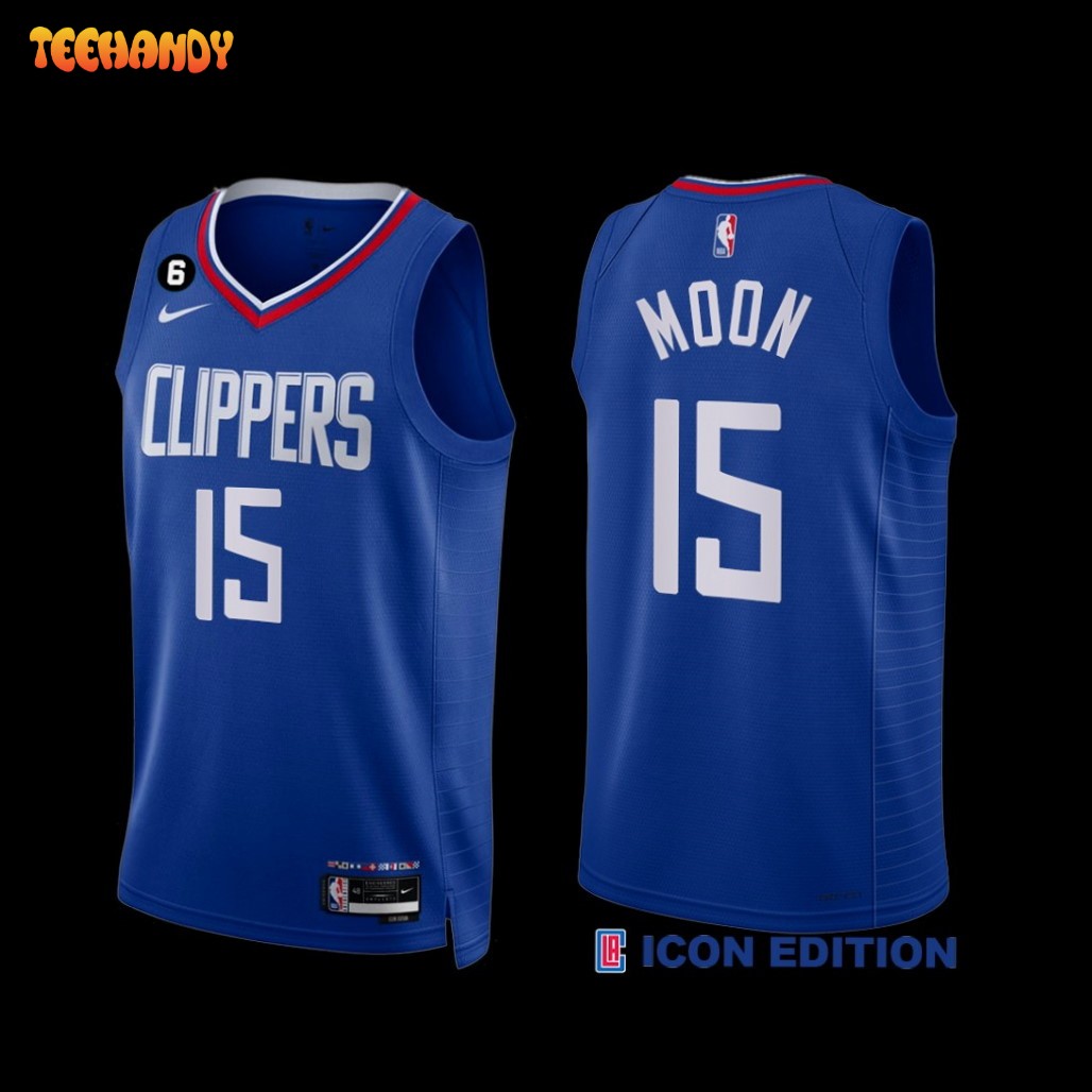 Los Angeles Clippers Xavier Moon 2022-23 Icon Edition Jersey Blue