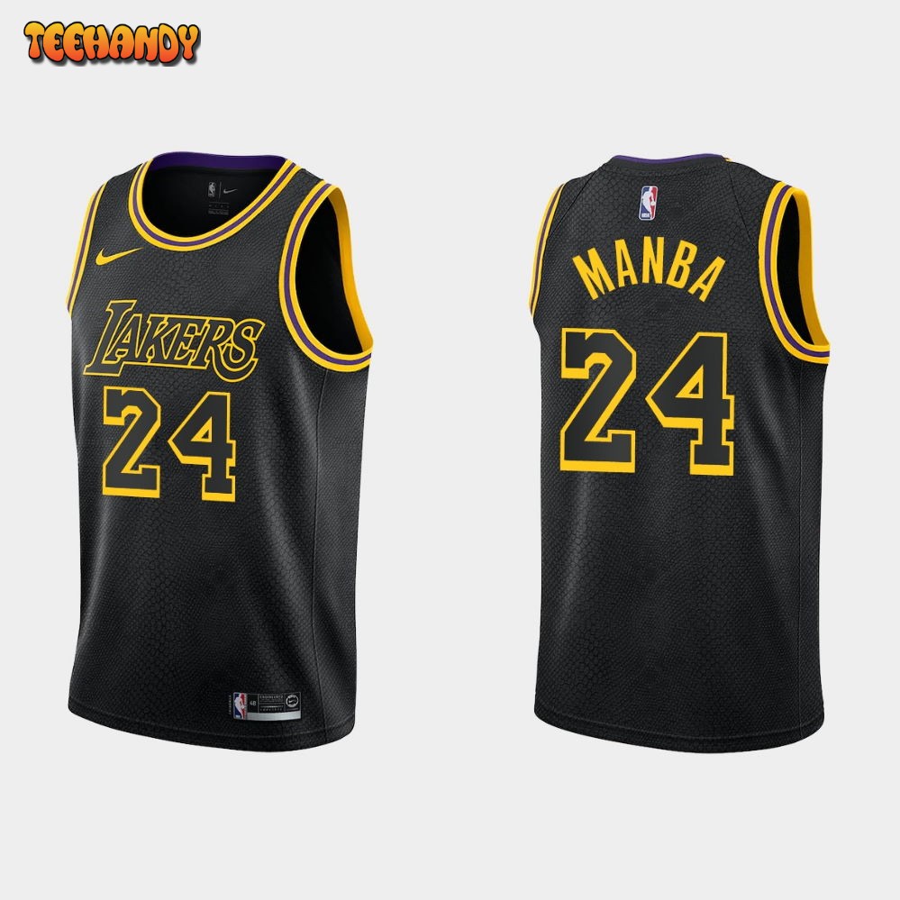 Los Angeles Lakers 24 Kobe Bryant Black City Edition Jersey