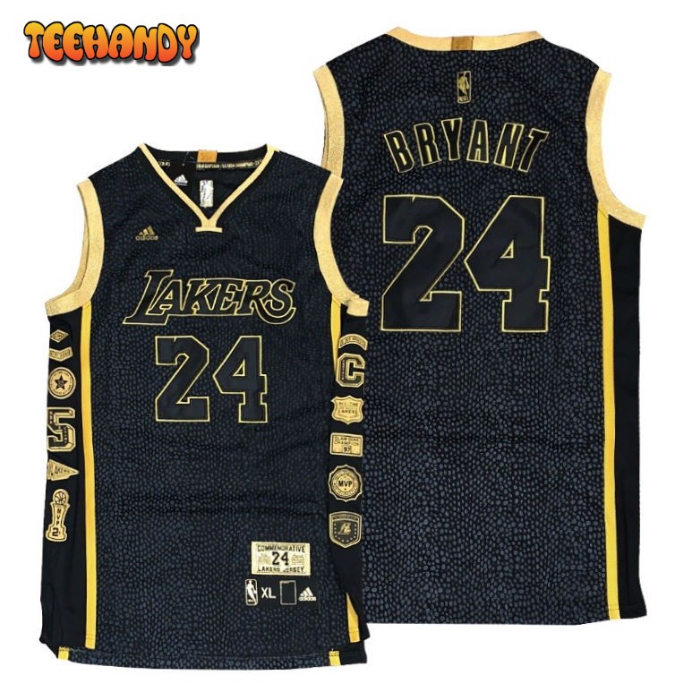 Los Angeles Lakers 24 Kobe Bryant Black Retired Edition Throwback Jersey