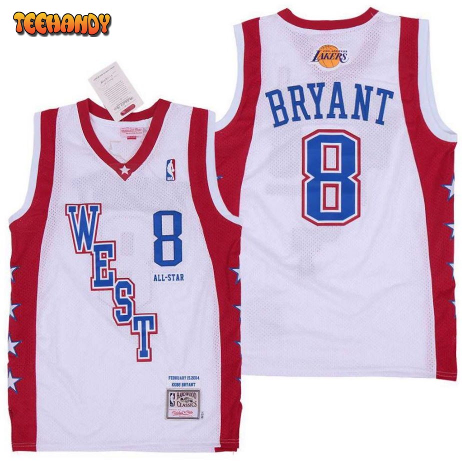 Los Angeles Lakers 8 Kobe Bryant 2004 All Star White Throwback Jersey