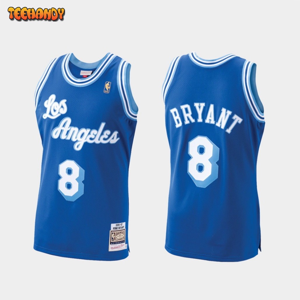 Los Angeles Lakers 8 Kobe Bryant Blue 1996-97 Throwback Jersey