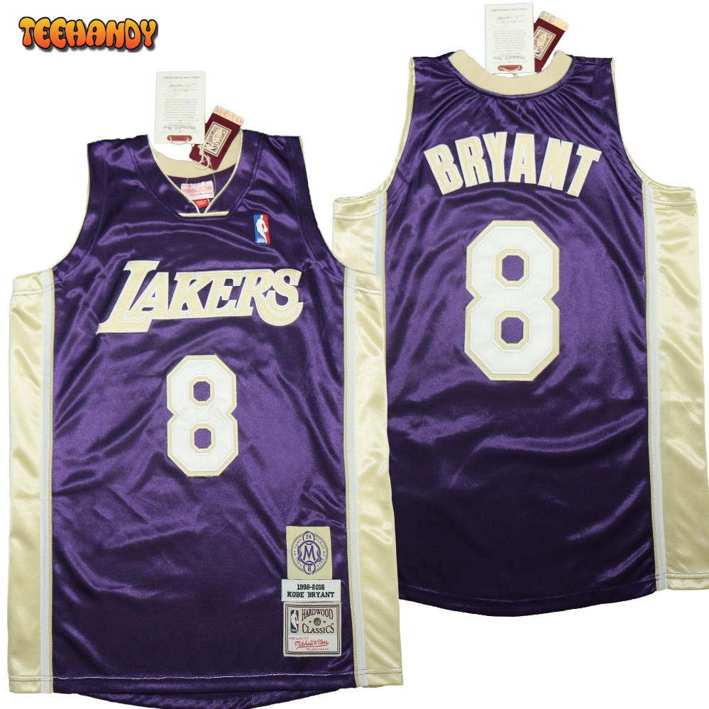 Los Angeles Lakers 8 Kobe Bryant Hall of Fame Purple Throwback Jersey