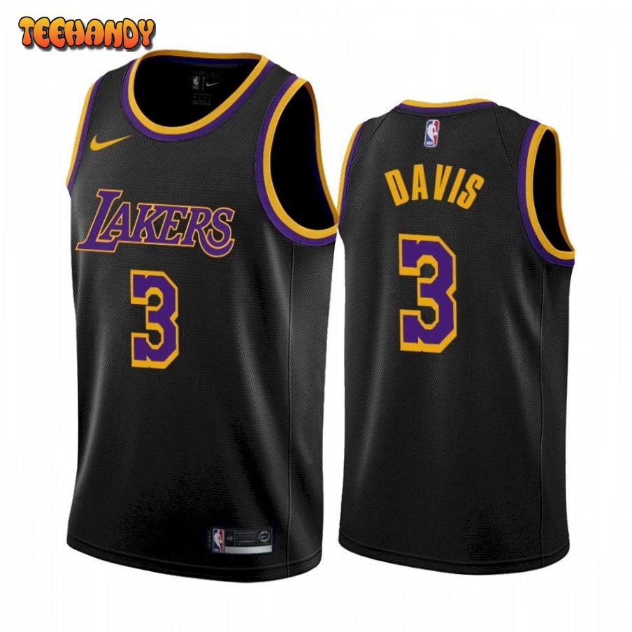 Los Angeles Lakers Anthony Davis 2021 Earned Black Jersey