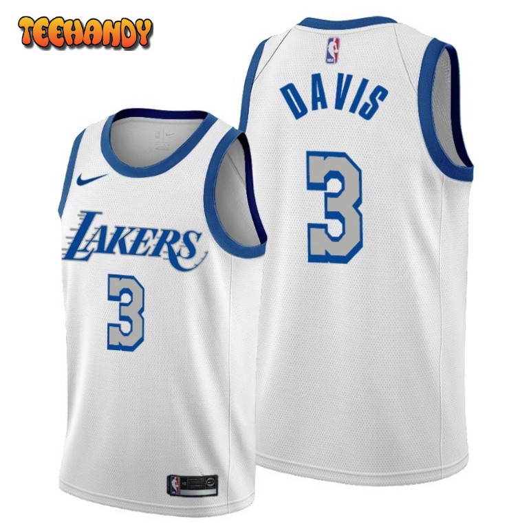 Los Angeles Lakers Anthony Davis 2021 White Silver City Edition Jersey