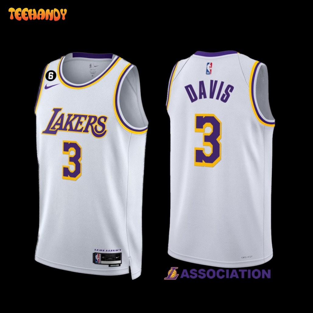 Los Angeles Lakers Anthony Davis 2022-23 White Association Edition Jersey