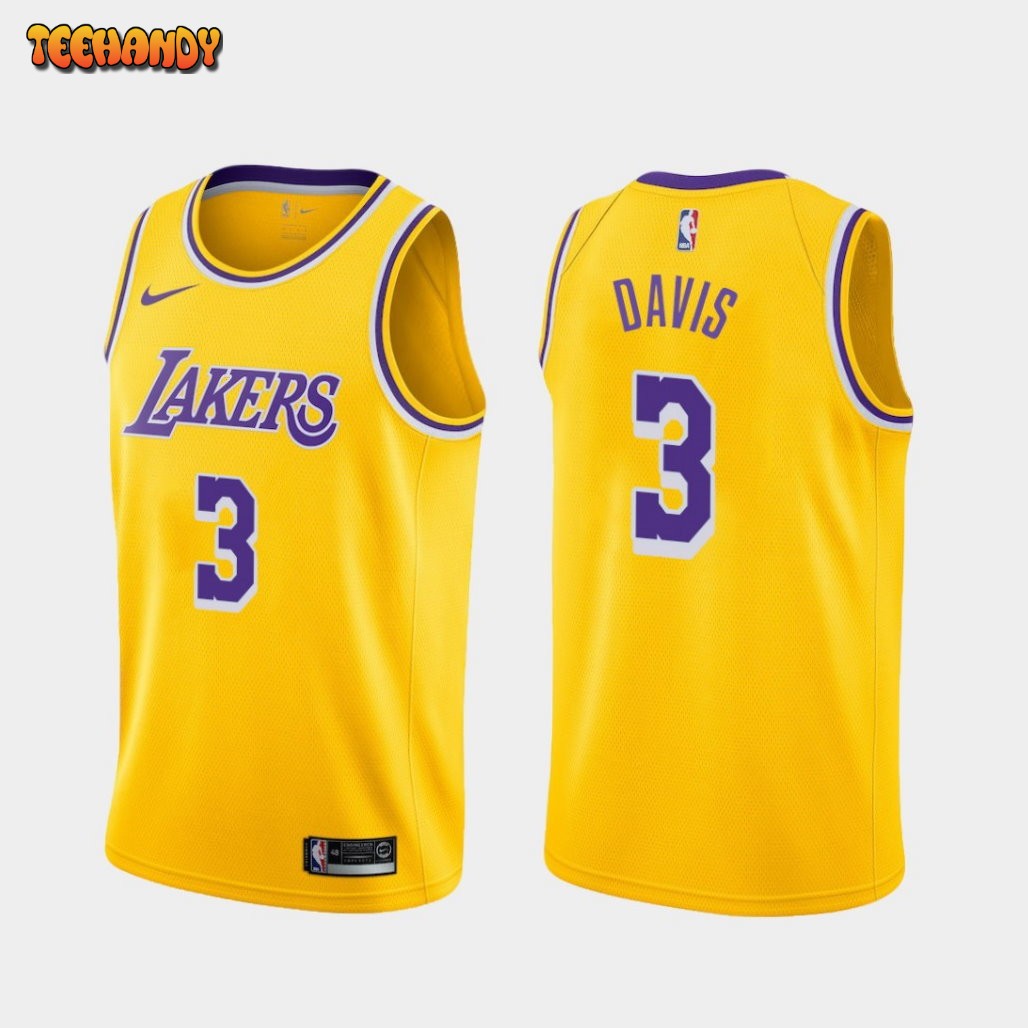 Los Angeles Lakers Anthony Davis Yellow Icon Jersey
