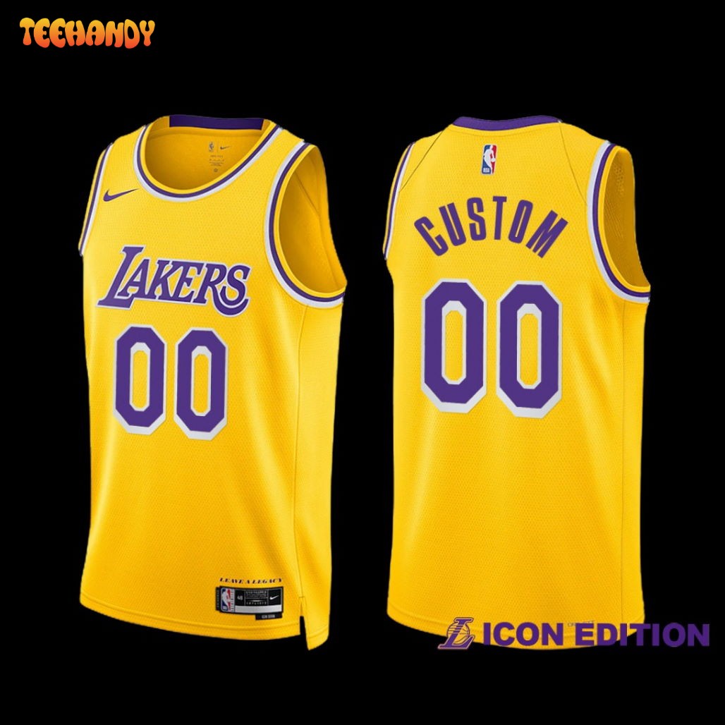 Los Angeles Lakers Custom 2022-23 Gold Icon Edition Jersey