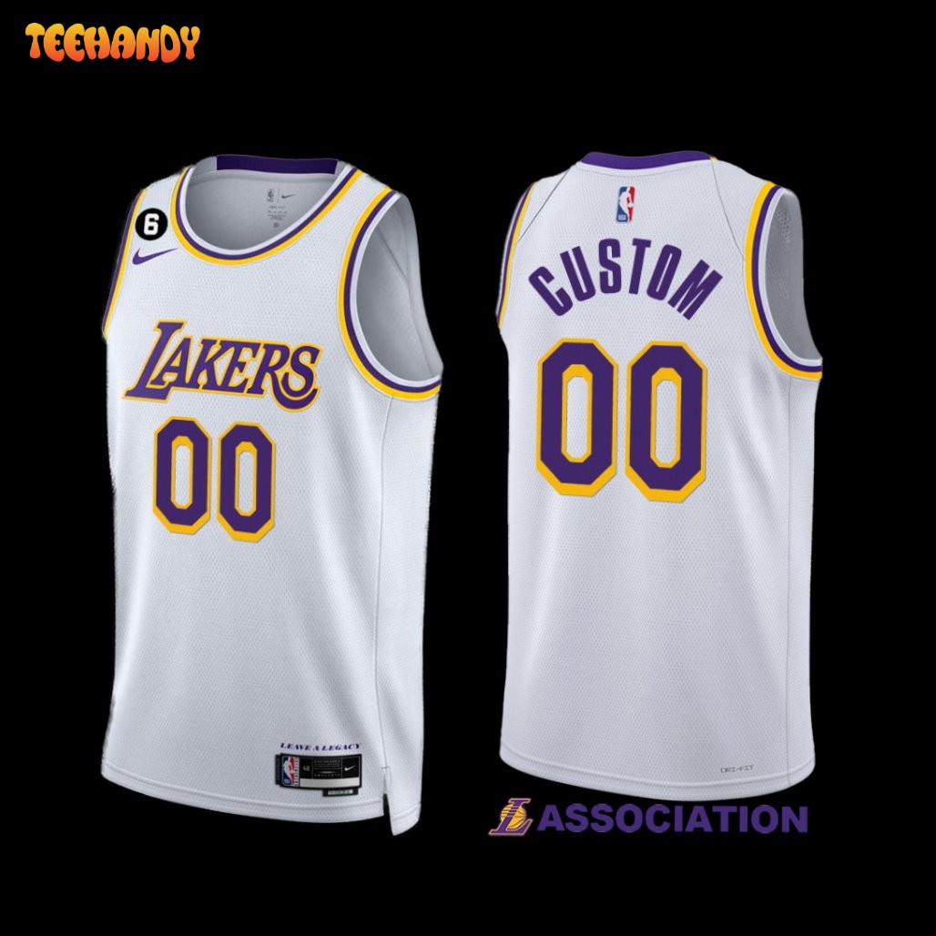 Los Angeles Lakers Custom 2022-23 White Association Edition Jersey